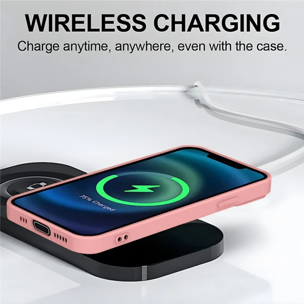 Magnetic Solid Color case for Samsung Galaxy A57 5G, pink 3