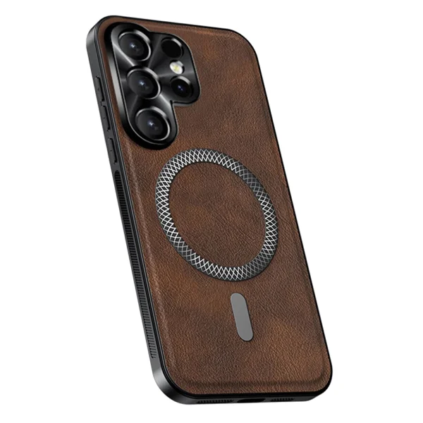Калъф MagSF Metal Lens Frame за Samsung Galaxy S26 Ultra, кафяв 2