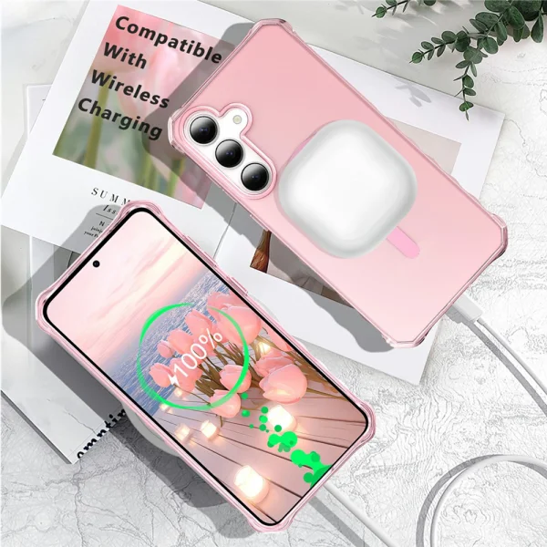 Калъф Wavy Magnetic за Samsung Galaxy S26, розов 3
