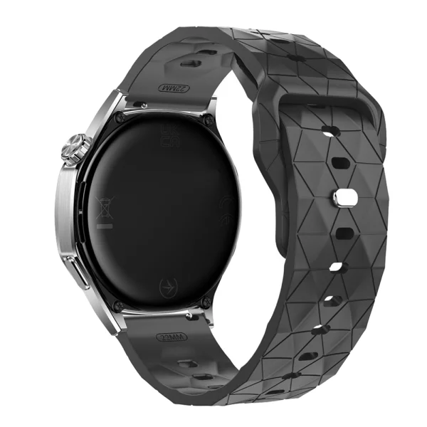 Silicone Strap Football 22mm for Huawei Watch GT 6/6 Pro/5/5 Pro 46mm, black 2