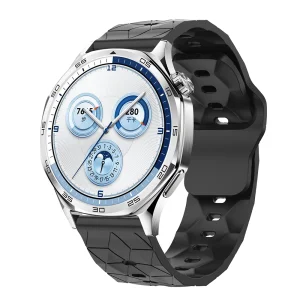Силиконова каишка Football 22mm за Huawei Watch GT 6/6 Pro/5/5 Pro 46mm, черен