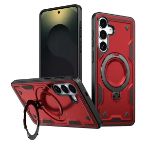 Силиконов калъф Magnetic Kickstand за Samsung Galaxy S26 Plus, червен