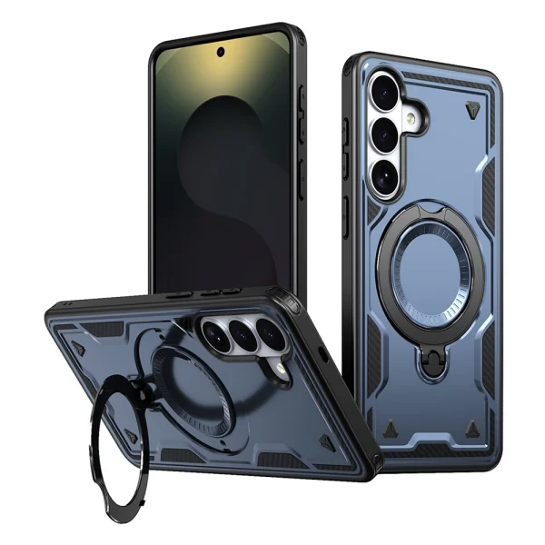 Силиконов калъф Magnetic Kickstand за Samsung Galaxy S26 Plus, син 1