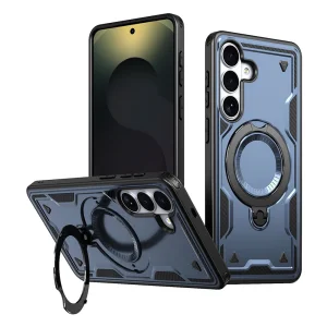Силиконов калъф Magnetic Kickstand за Samsung Galaxy S26 Plus, син