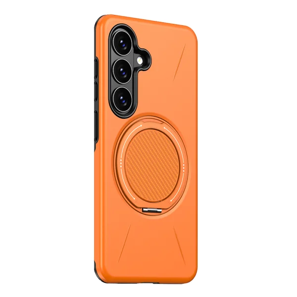 Silicone case Kickstand Magnetic for Samsung Galaxy S26 Plus, orange 2