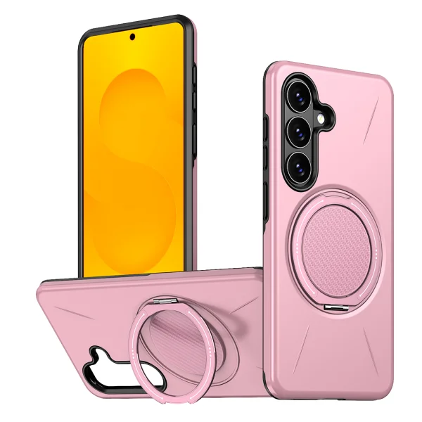 Силиконов калъф Kickstand Magnetic за Samsung Galaxy S26 Plus, розов 1