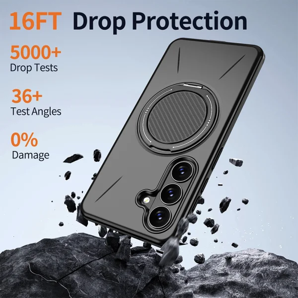 Силиконов калъф Kickstand Magnetic за Samsung Galaxy S26 Plus, черен 4