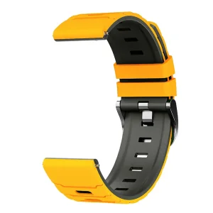 Силиконова каишка 22mm за Huawei Watch GT 6/6 Pro/5/5 Pro  46mm, жълт-черен 3