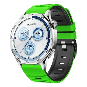 Силиконова каишка 22mm за Huawei Watch GT 6/6 Pro/5/5 Pro  46mm, зелен-черен