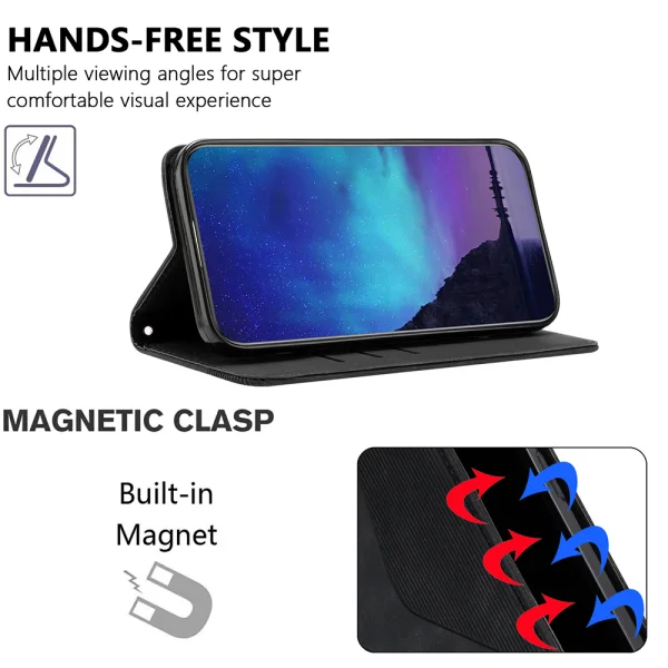 Калъф тефтер Wallet Stand за Motorola Moto G57 Power/Motorola Moto G67 Power/Motorola Moto G57 5G, черен 3