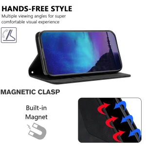 Калъф тефтер Wallet Stand за Motorola Moto G57 Power/Motorola Moto G67 Power/Motorola Moto G57 5G, черен 3