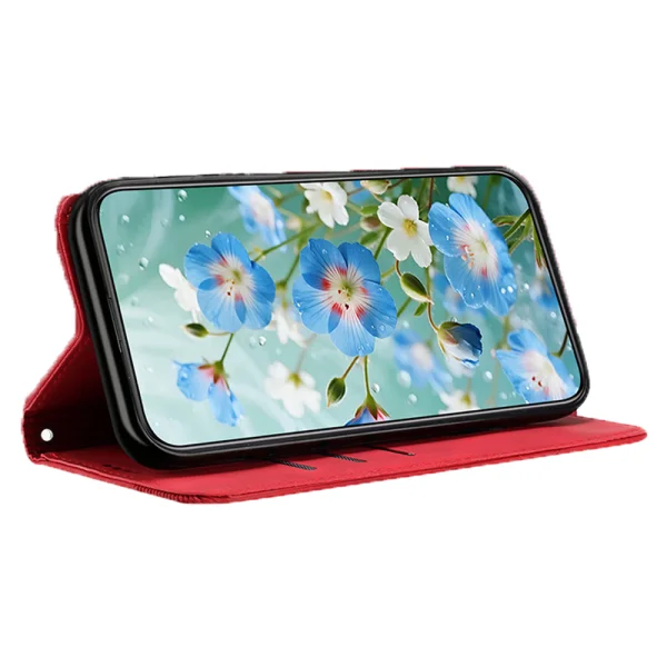Калъф тефтер Wallet Stand за Motorola Moto G57 Power/Motorola Moto G67 Power/Motorola Moto G57 5G, червен 2