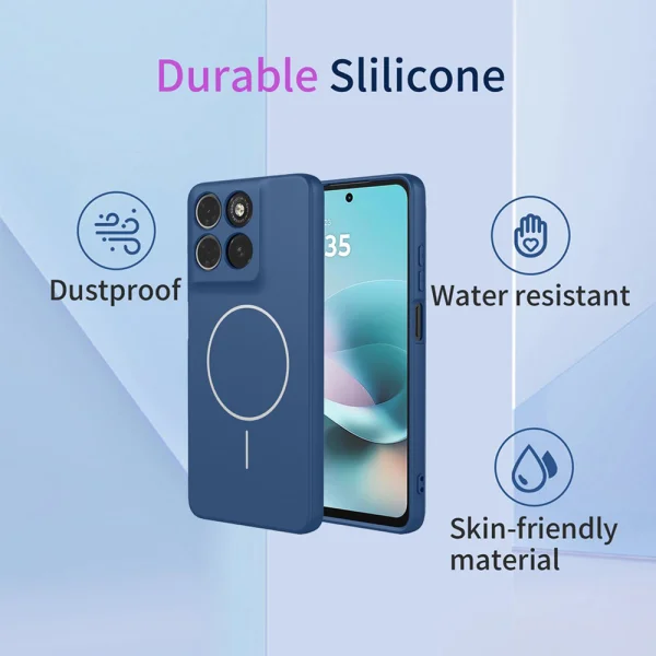 Удароустойчив калъф Liquid MagSf за Motorola Moto G67 Power 5G/G57 Power 5G, син 3