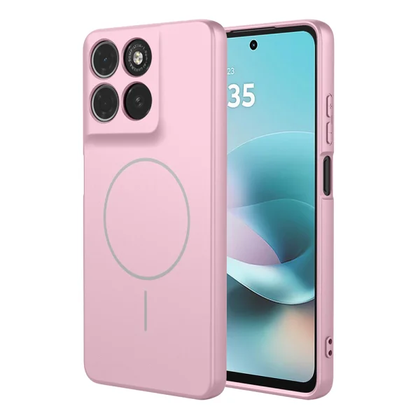 Удароустойчив калъф Liquid MagSf за Motorola Moto G67 Power 5G/G57 Power 5G, розов 1