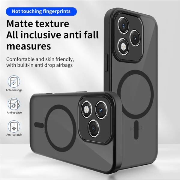 Shockproof case MagSF Matte for Honor 600 Lite 5G, black 3