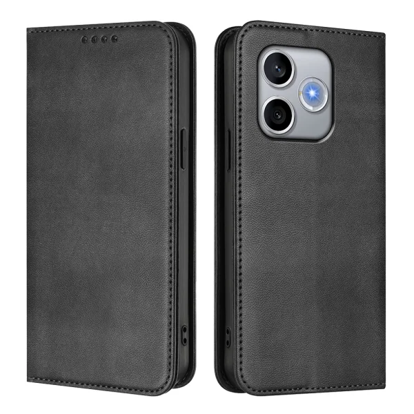 Wallet Case Leather Retro Texture for Honor 600 Lite 5G, black 1