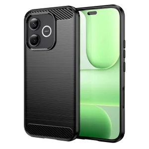 Силиконов калъф Carbon Fibre Brushed за Honor 600 Lite 5G, черен