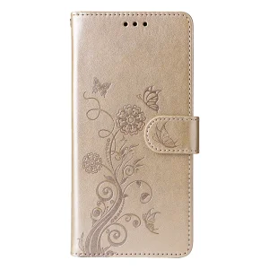 Калъф тефтер Leather Wallet Stand за Honor 600 Lite 5G, златен