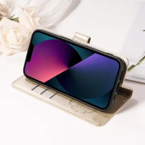 Flip Wallet Case Leather Wallet Stand for Honor 600 Lite 5G, gold 5