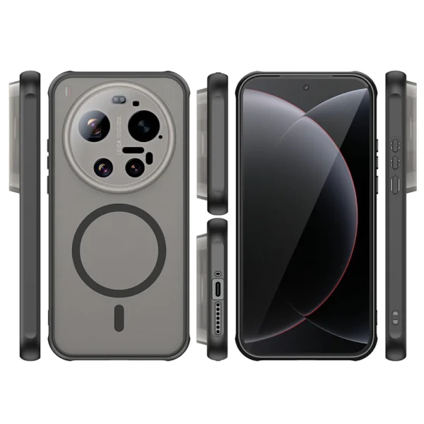 Удароустойчив калъф Matte PC + TPU Anti-Drop за Xiaomi 17 Ultra 5G, черен 3