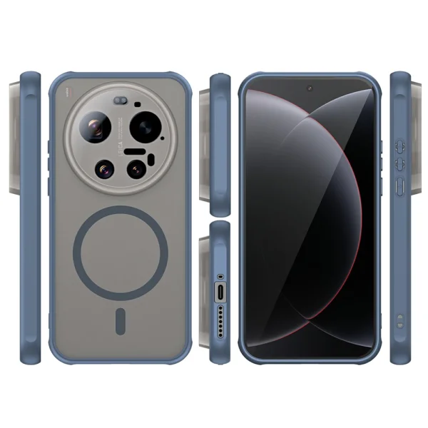 Shockproof case Matte PC + TPU Anti-Drop for Xiaomi 17 Ultra 5G, blue 3