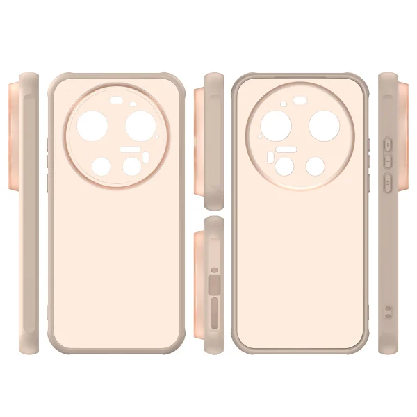 Калъф Drop Proof Airbags за Xiaomi 17 Ultra 5G, бежов 2