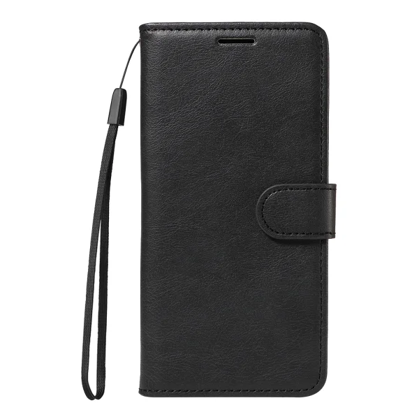 Калъф тефтер Leather Wallet Stand за Motorola Moto G57 Power 5G/ G67 Power 5G, черен 1