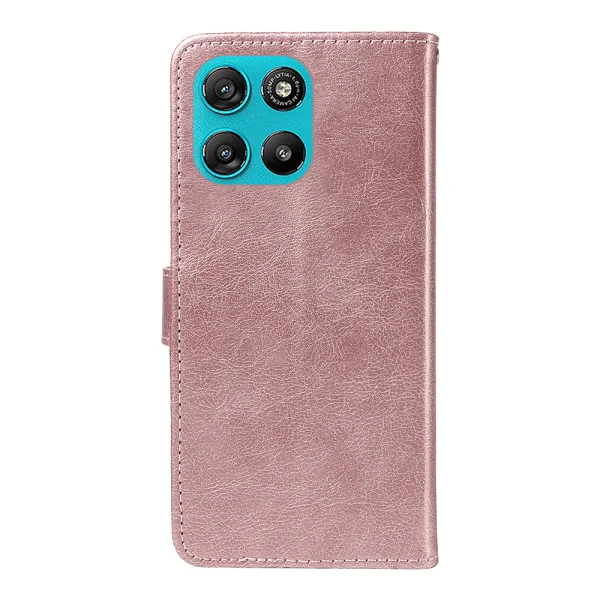 Калъф тефтер Leather Wallet Stand за Motorola Moto G57 Power 5G/ G67 Power 5G, розов 2