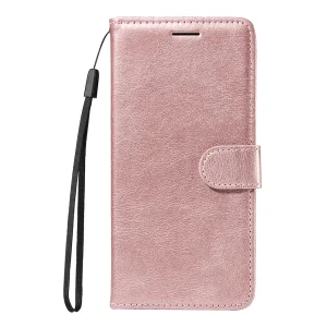 Калъф тефтер Leather Wallet Stand за Motorola Moto G57 Power 5G/ G67 Power 5G, розов