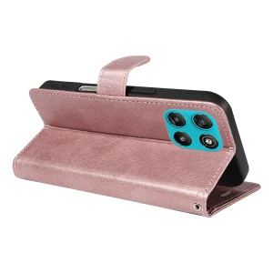 Калъф тефтер Leather Wallet Stand за Motorola Moto G57 Power 5G/ G67 Power 5G, розов 4