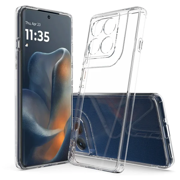 Удароустойчив калъф Shockproof TPU+Acrylic за Motorola Edge 70 Fusion+ 5G/Motorola Edge 70 Fusion 5G, прозрачен 2