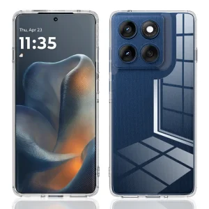Удароустойчив калъф Shockproof TPU+Acrylic за Motorola Edge 70 Fusion+ 5G/Motorola Edge 70 Fusion 5G, прозрачен 3