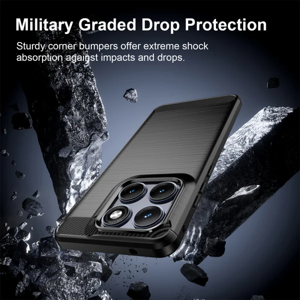 Силиконов калъф Carbon Fibre Brushed за Motorola Edge 70 Fusion+ 5G/Edge 70 Fusion 5G, черен 4