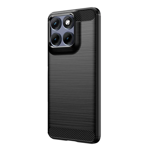 Силиконов калъф Carbon Fibre Brushed за Motorola Edge 70 Fusion+ 5G/Edge 70 Fusion 5G, черен 2