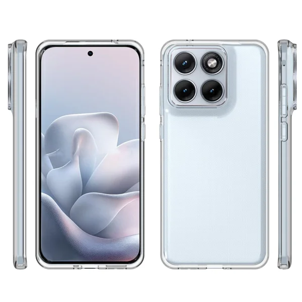 Силиконов калъф Watermark-Resistant за Motorola Edge 70 Fusion+ 5G / Edge 70 Fusion 5G, прозрачен 2