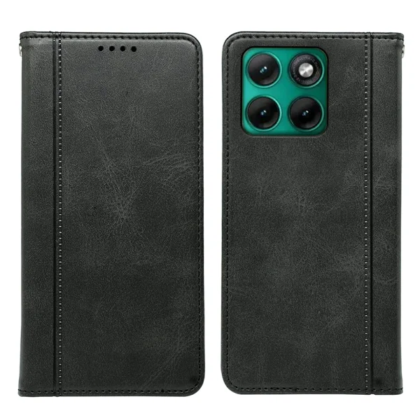 Калъф тефтер Calf Texture Leather за Motorola Edge 70 Fusion+ 5G/Edge 70 Fusion 5G, черен 6