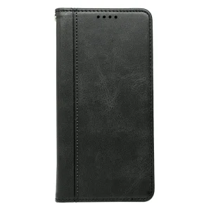 Калъф тефтер Calf Texture Leather за Motorola Edge 70 Fusion+ 5G/Edge 70 Fusion 5G, черен