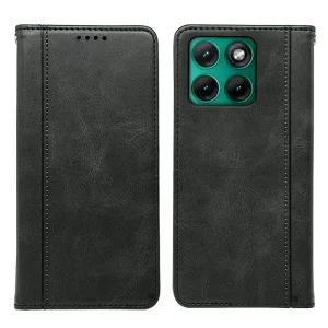 Калъф тефтер Calf Texture Leather за Motorola Edge 70 Fusion+ 5G/Edge 70 Fusion 5G, черен 6