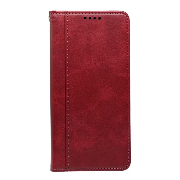 Калъф тефтер Calf Texture Leather за Motorola Edge 70 Fusion+ 5G/Edge 70 Fusion 5G, червен 1