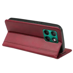 Калъф тефтер Calf Texture Leather за Motorola Edge 70 Fusion+ 5G/Edge 70 Fusion 5G, червен 5