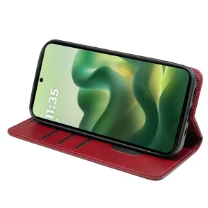 Калъф тефтер Calf Texture Leather за Motorola Edge 70 Fusion+ 5G/Edge 70 Fusion 5G, червен 4