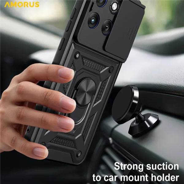 Удароустойчив калъф CamShield Series AMORUS за Motorola Edge 70 Fusion+ 5G / Edge 70, черен 4