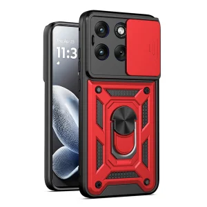Удароустойчив калъф CamShield Series AMORUS за Motorola Edge 70 Fusion+ 5G / Edge 70, червен