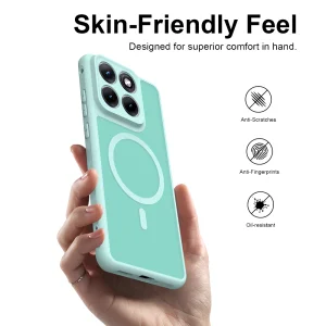 Удароустойчив калъф Magnetic Anti-Drop за Motorola Edge 70 Fusion 5G/70 Fusion+ 5G, ментово зелен 4