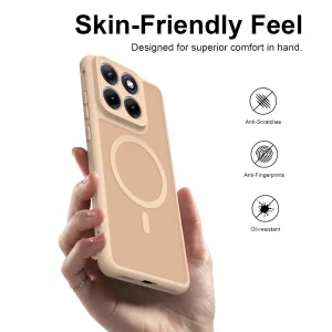 Удароустойчив калъф Magnetic Anti-Drop за Motorola Edge 70 Fusion 5G/70 Fusion+ 5G, бежов 3