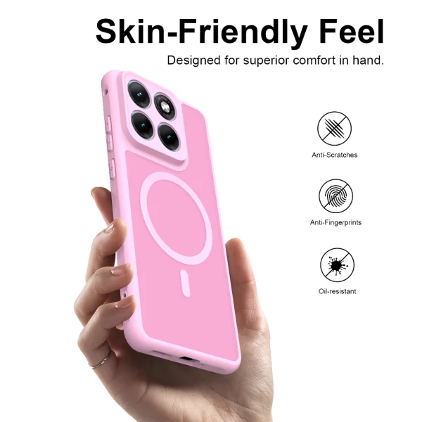 Удароустойчив калъф Magnetic Anti-Drop за Motorola Edge 70 Fusion 5G/70 Fusion+ 5G, розов 4
