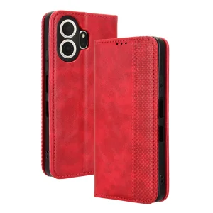 Калъф тефтер Retro Texture за TCL NxtPaper 70 Pro 5G, червен 3