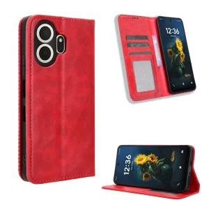 Калъф тефтер Retro Texture за TCL NxtPaper 70 Pro 5G, червен 6
