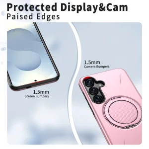 Shockproof case Kickstand Magnetic for Samsung Galaxy S25 FE, pink 3