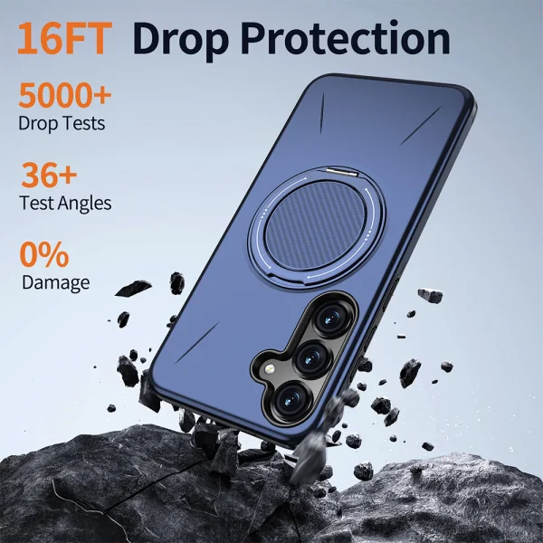 Удароустойчив калъф Kickstand Magnetic за Samsung Galaxy S25 FE, син 4